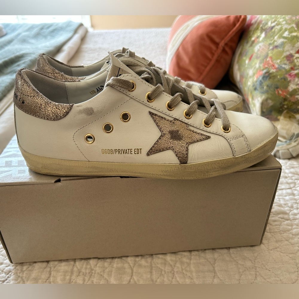 Golden Goose Super-Star Superstar Sneakers size 39 Worn Once Mixed Leather w/box